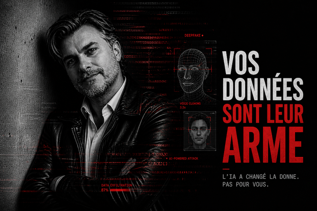 Portrait de Vincent Podlunsek illustrant les risques de deepfake, d’usurpation d’identité et de cybercriminalité alimentée par l’IA